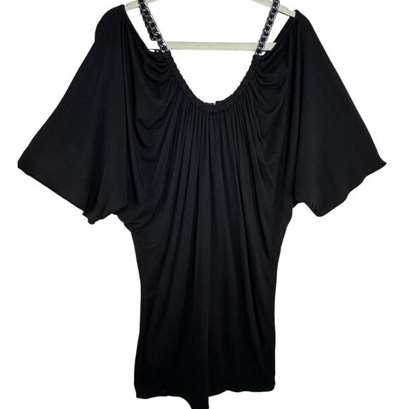 Sky Black Tunic with Chain Straps - Picture 2 of 6